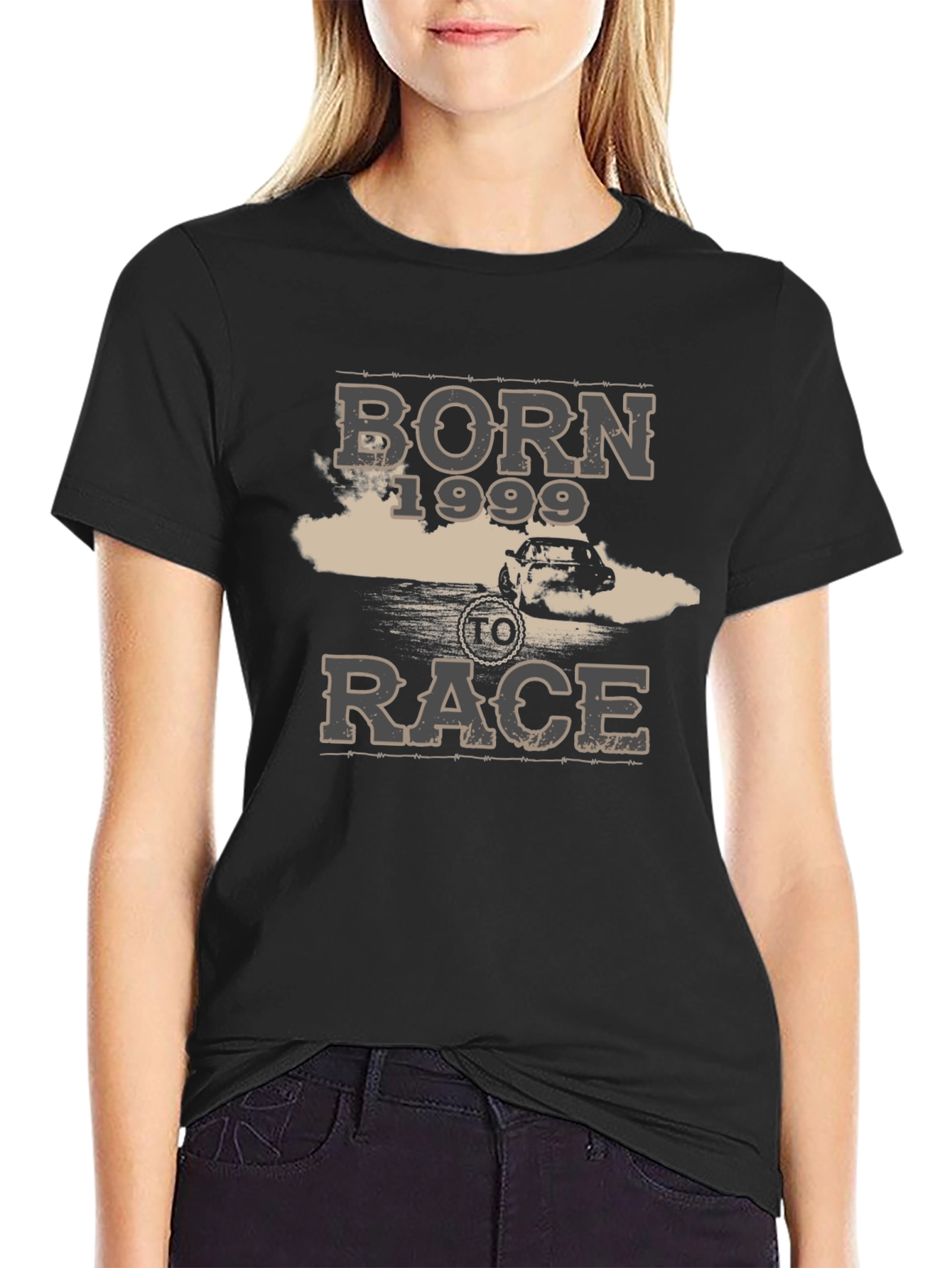 Born 1999 to Race Black Graphic T-Shirt