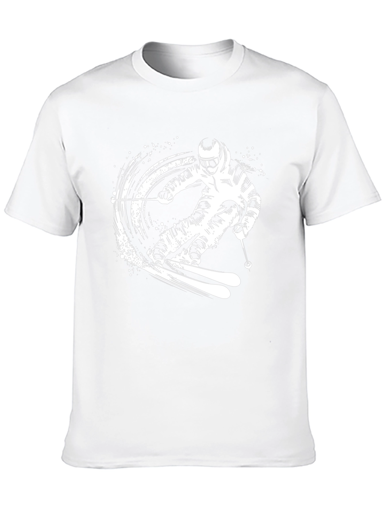 Skiing T-Shirt | Black Graphic Tee