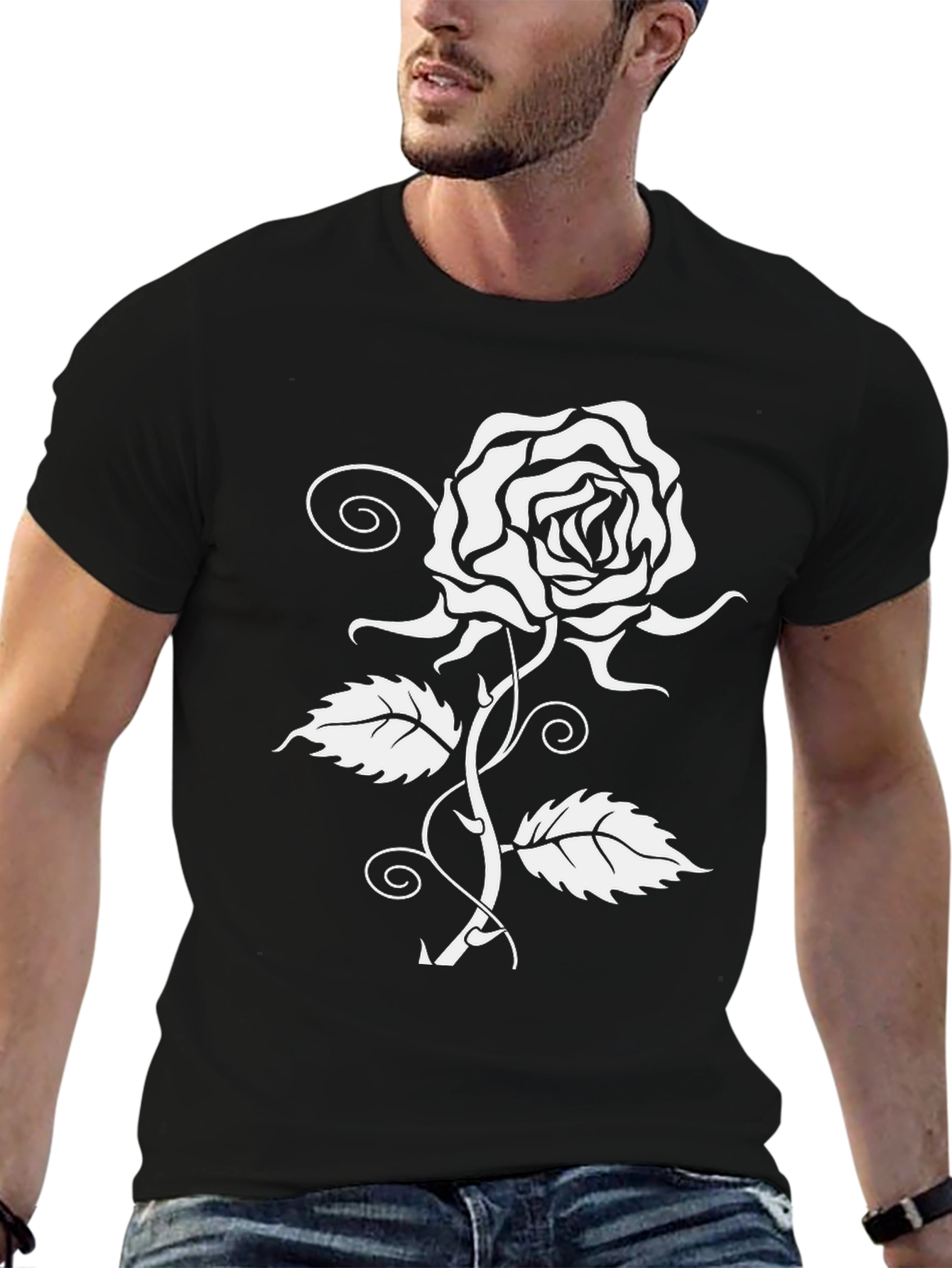 Black Rose Graphic Tee - Stylish & Unique Design
