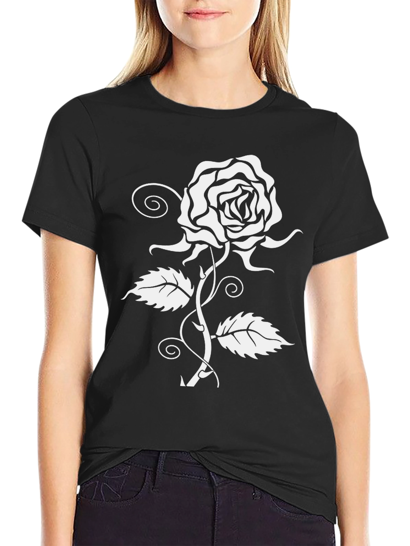 Black Rose Graphic Tee - Stylish & Unique Design