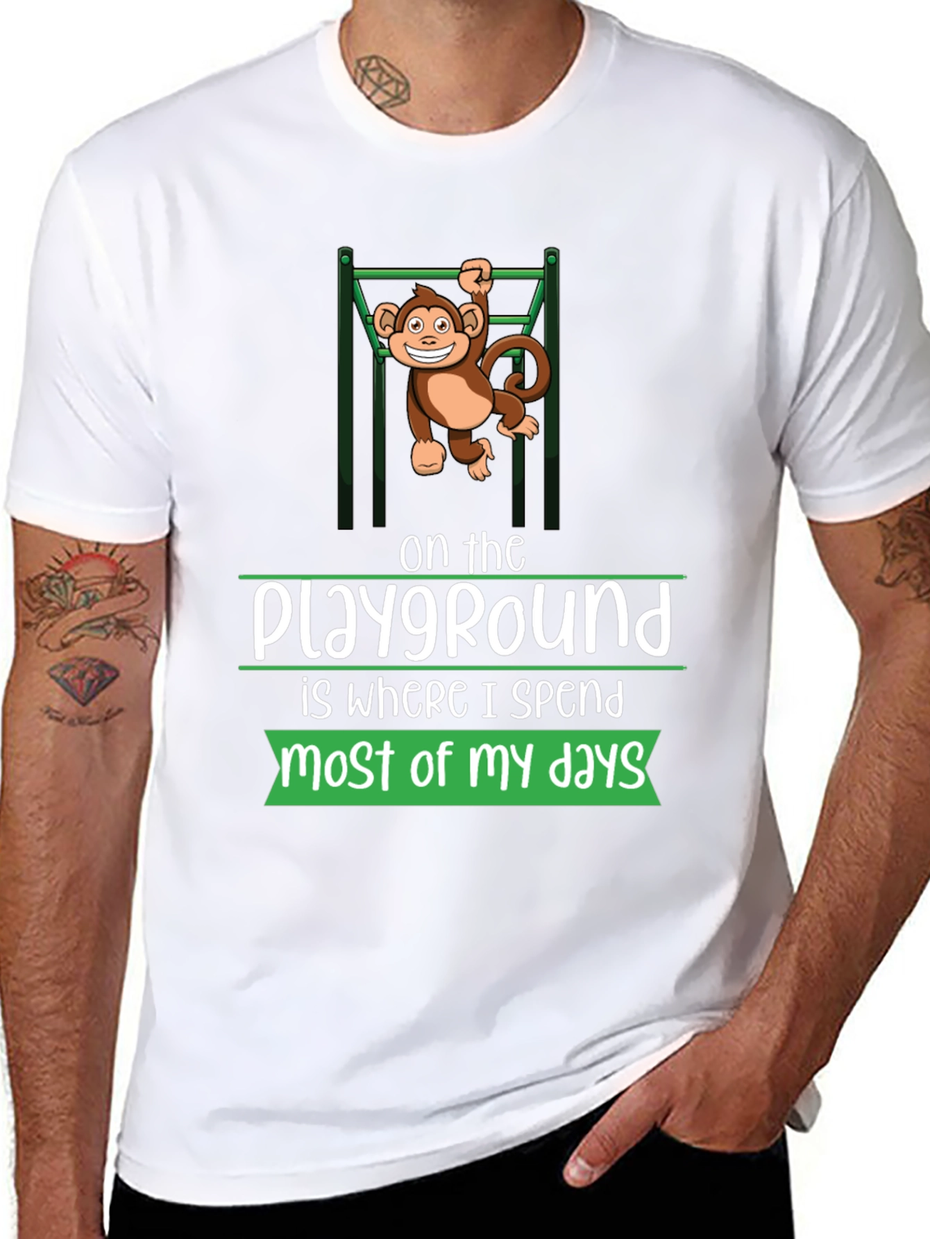 Playground Monkey Tee - Comfortable Graphic T-Shirt