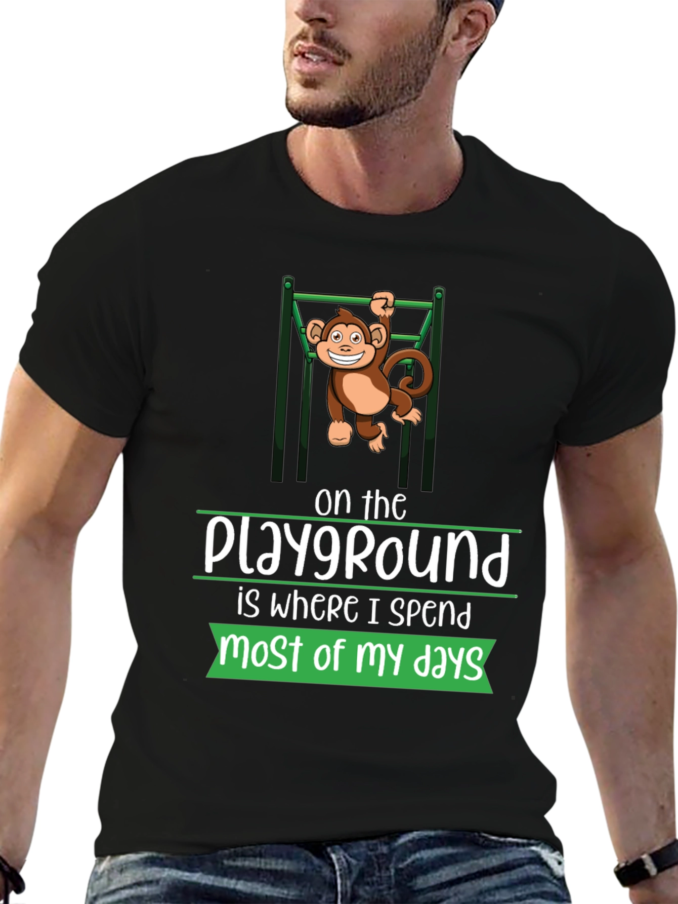 Playground Monkey Tee - Comfortable Graphic T-Shirt