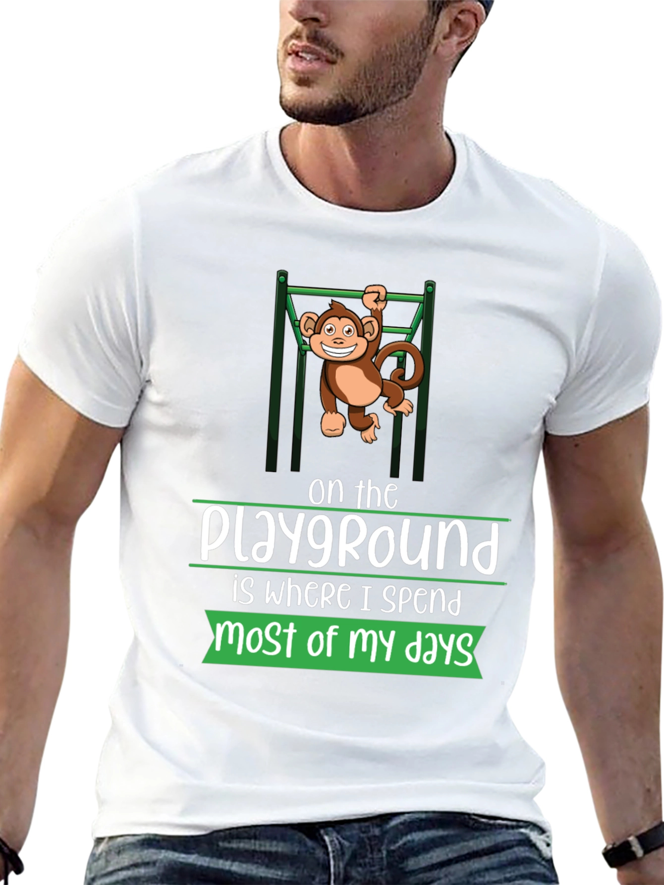Playground Monkey Tee - Comfortable Graphic T-Shirt