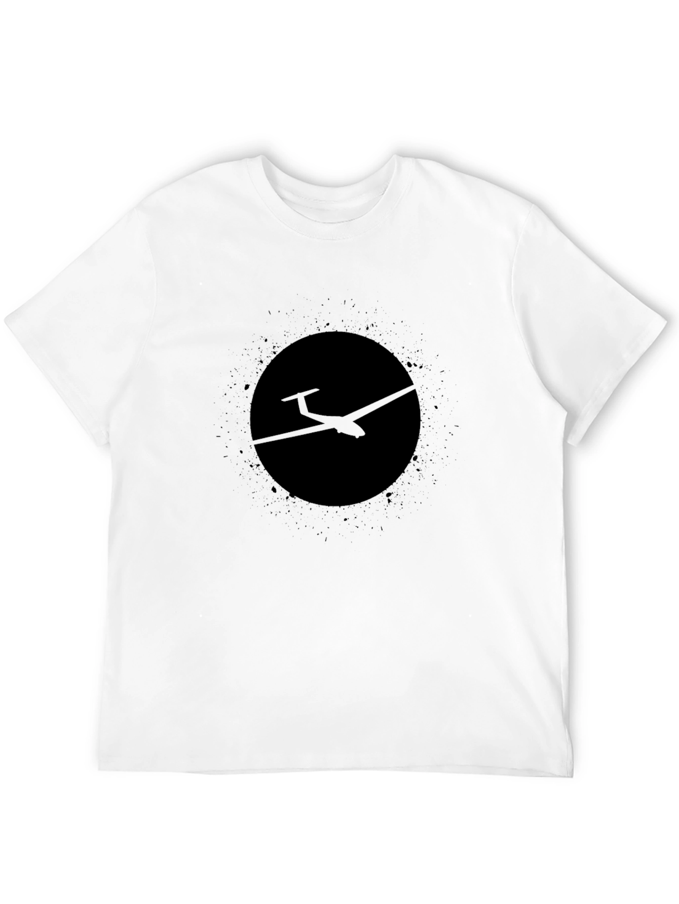 Black Glider Plane T-Shirt