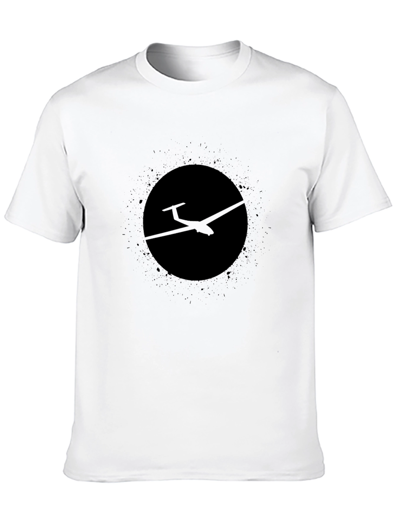 Black Glider Plane T-Shirt