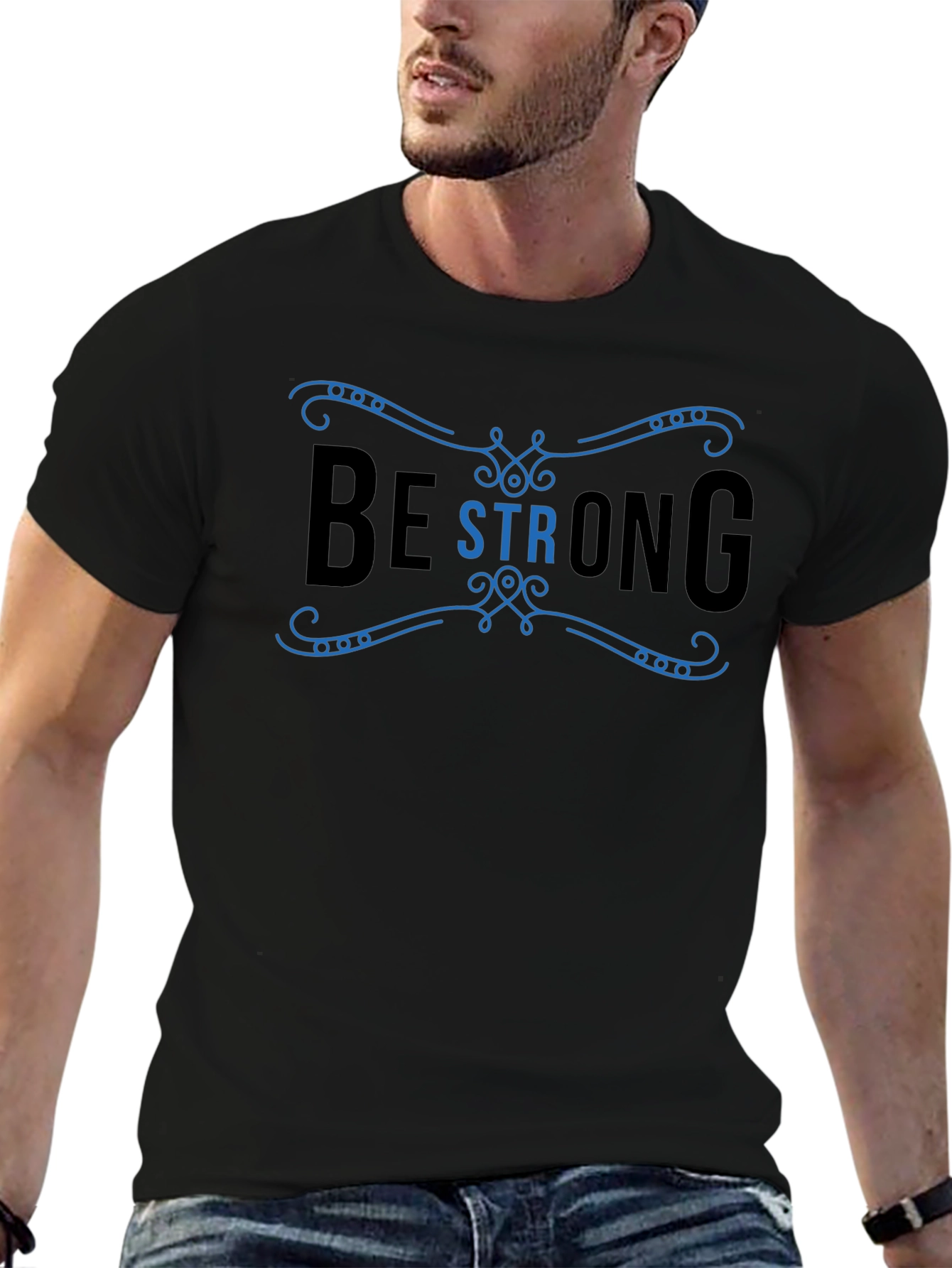 Be Strong Graphic Tee - Black T-Shirt