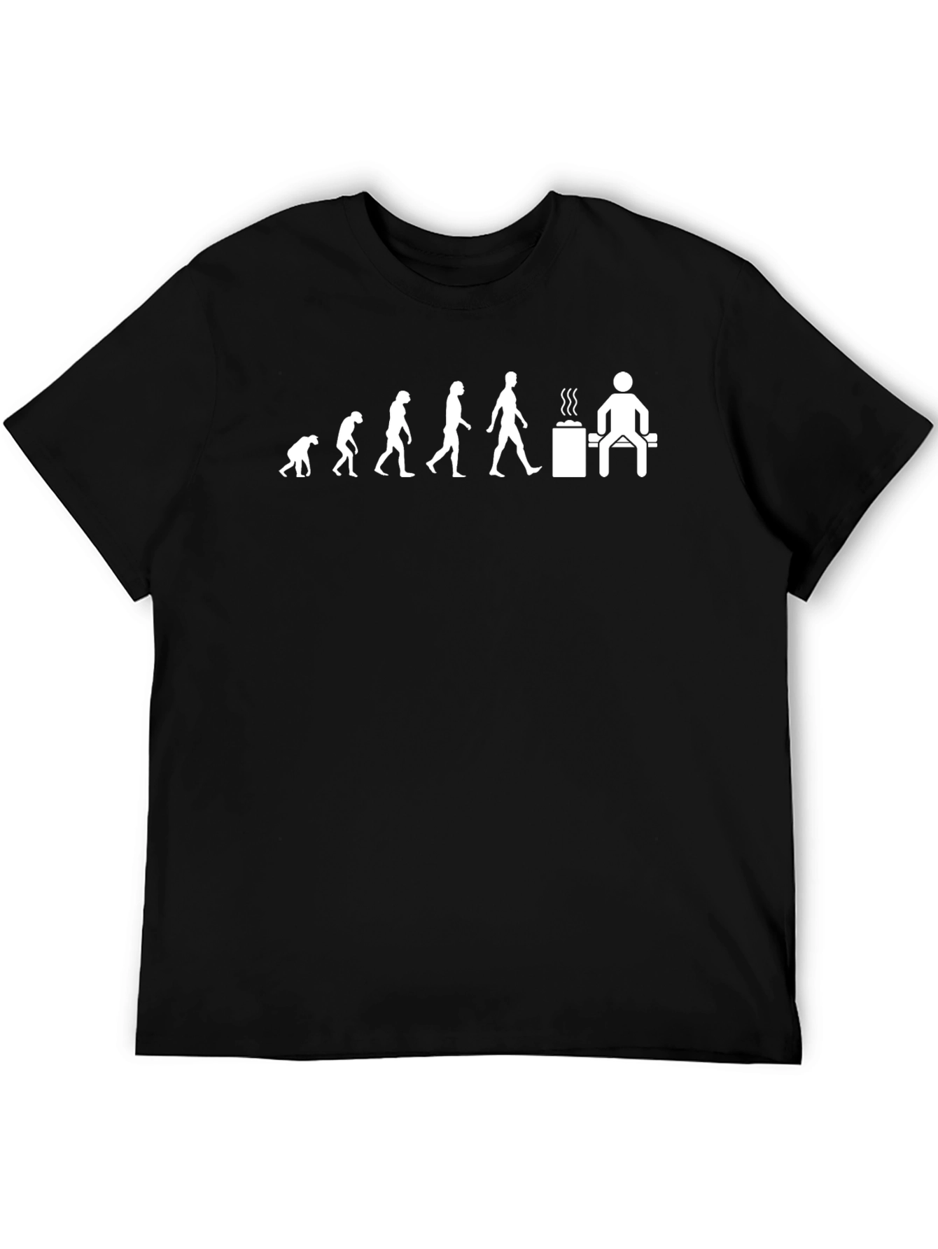 Evolution of Hot Tub Man Black T-Shirt