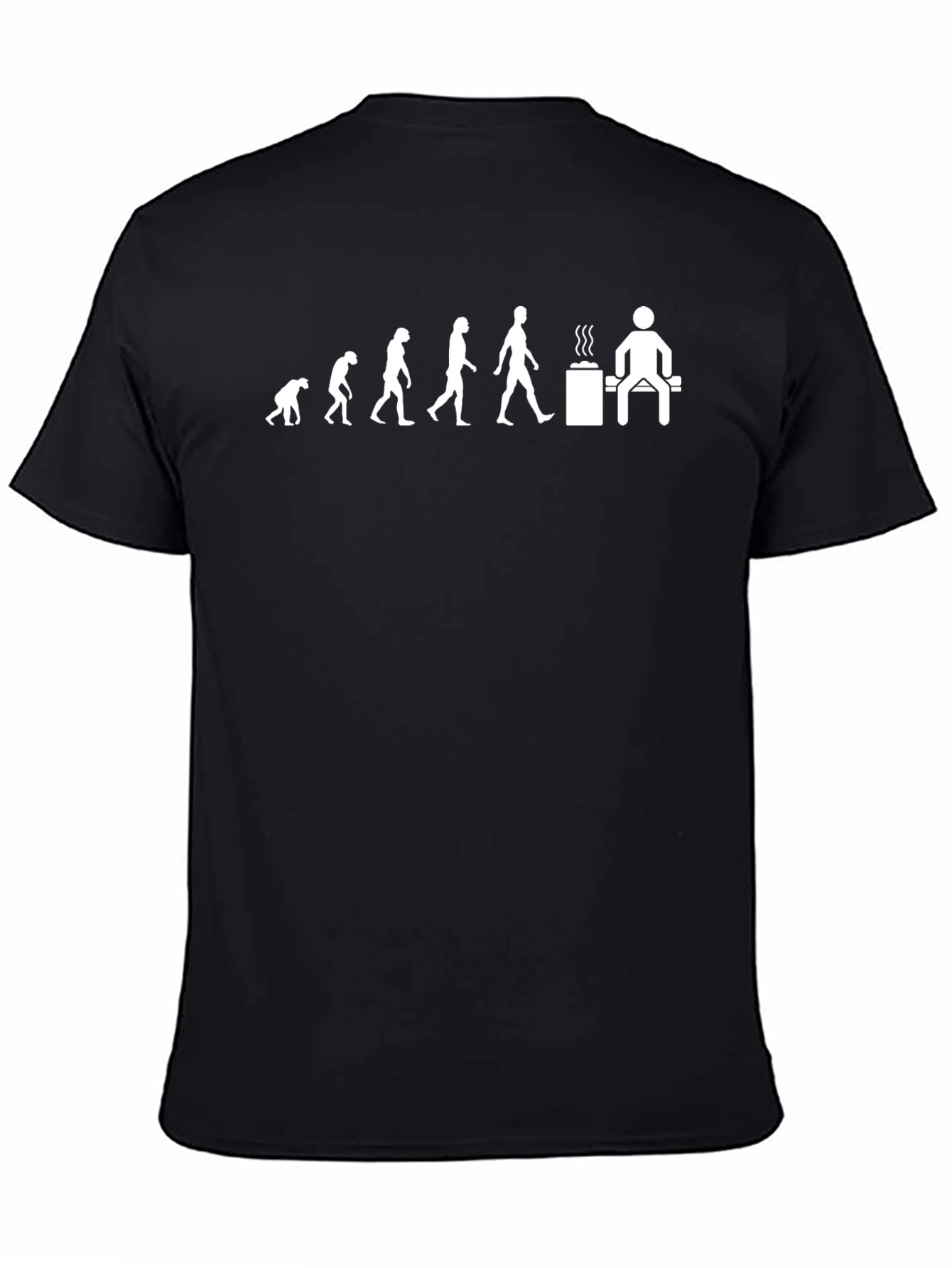 Evolution of Hot Tub Man Black T-Shirt