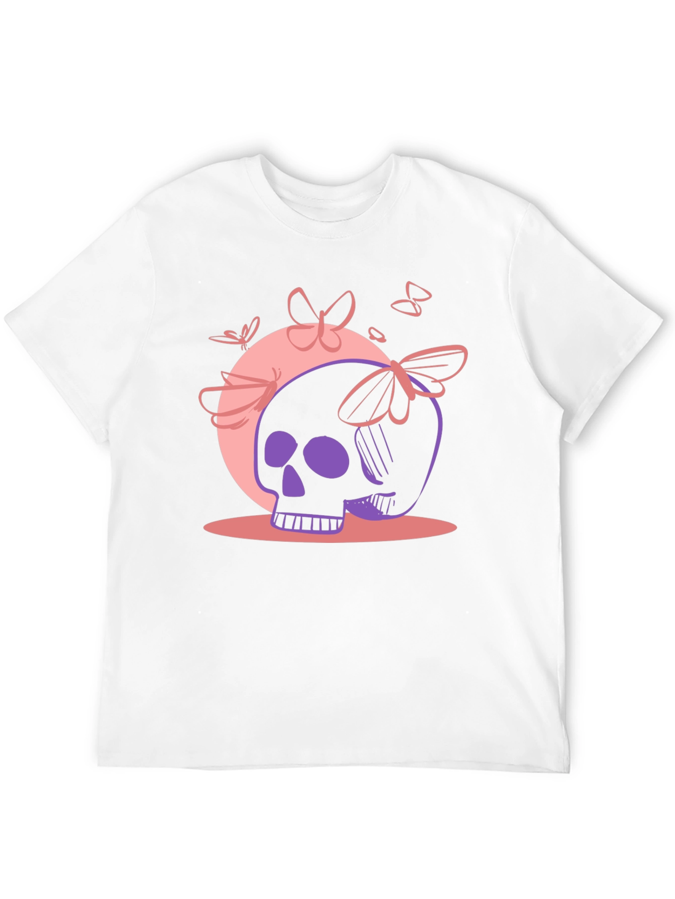 Skull & Butterfly Graphic Tee - Black