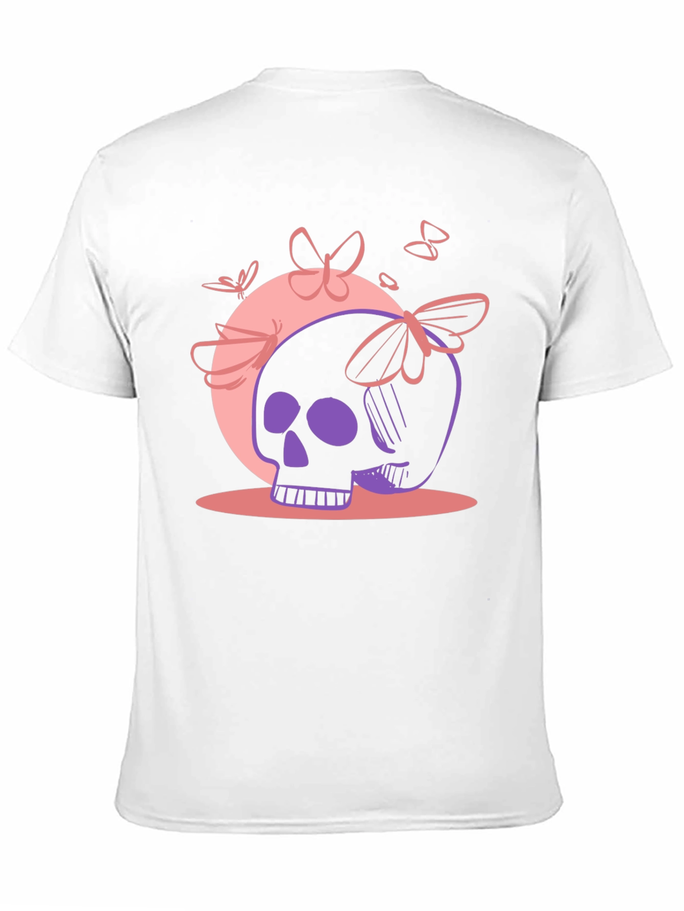 Skull & Butterfly Graphic Tee - Black