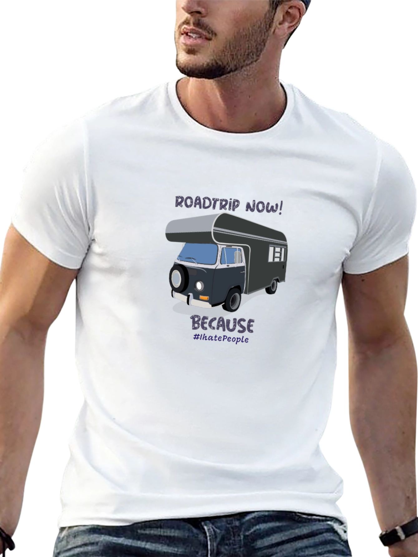 Roadtrip Now! T-Shirt - Camper Van Tee