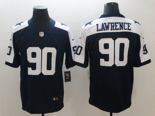 Men's Dallas Cowboys DeMarcus Lawrence #90 Navy Alternate Fashion Game Jerseys