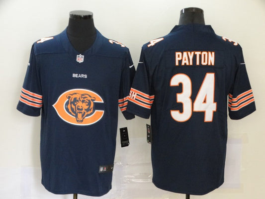 Men's Chicago Bears Walter Payton #34 Navy Game Jerseys