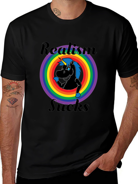 Realism Sucks Unicorn Graphic Tee