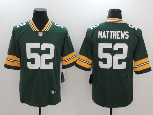 Men's Green Bay Packers Clay Matthews #52 Green Game Player Jerseys