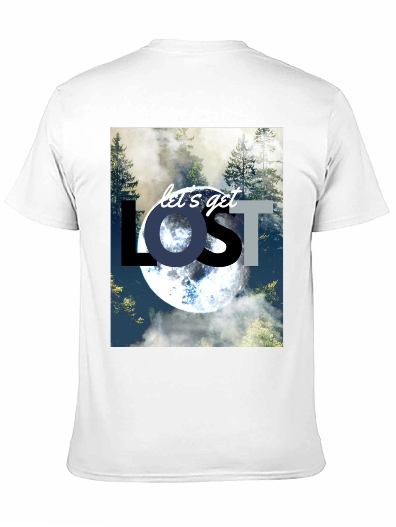 Lets Get Lost T-Shirt - Nature & Moon Design