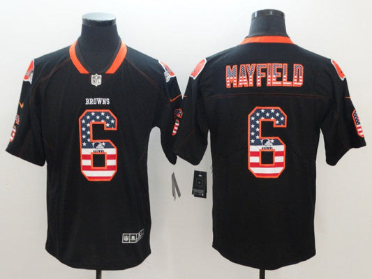 Men's Cleveland Browns Baker Mayfield Black Player Legend Jerseys
