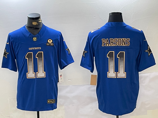 Men's Dallas Cowboys Micah Parsons #11 Blue Game Player Jerseys
