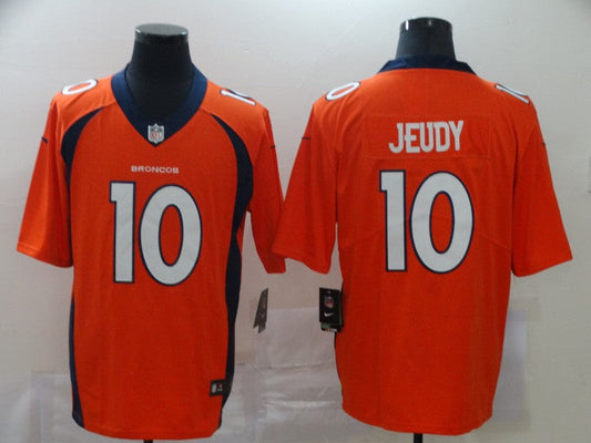 Men's Denver Broncos Jerry Jeudy #10 Orange Game Jerseys