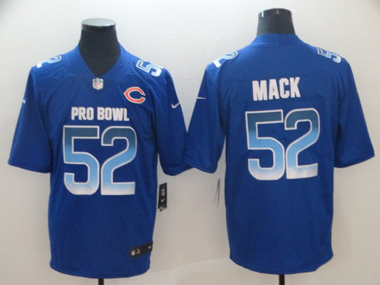 Men's Chicago Bears Khalil Mack #52 Blue All Star Game Jerseys