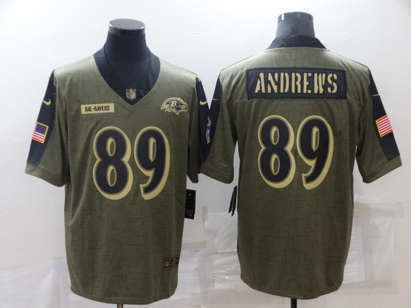 Men's Baltimore Ravens Mark Andrews #89 Brown Game Jerseys