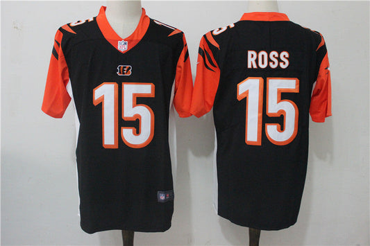 Men's Cincinnati Bengals John Ross #15 Black Game Jerseys