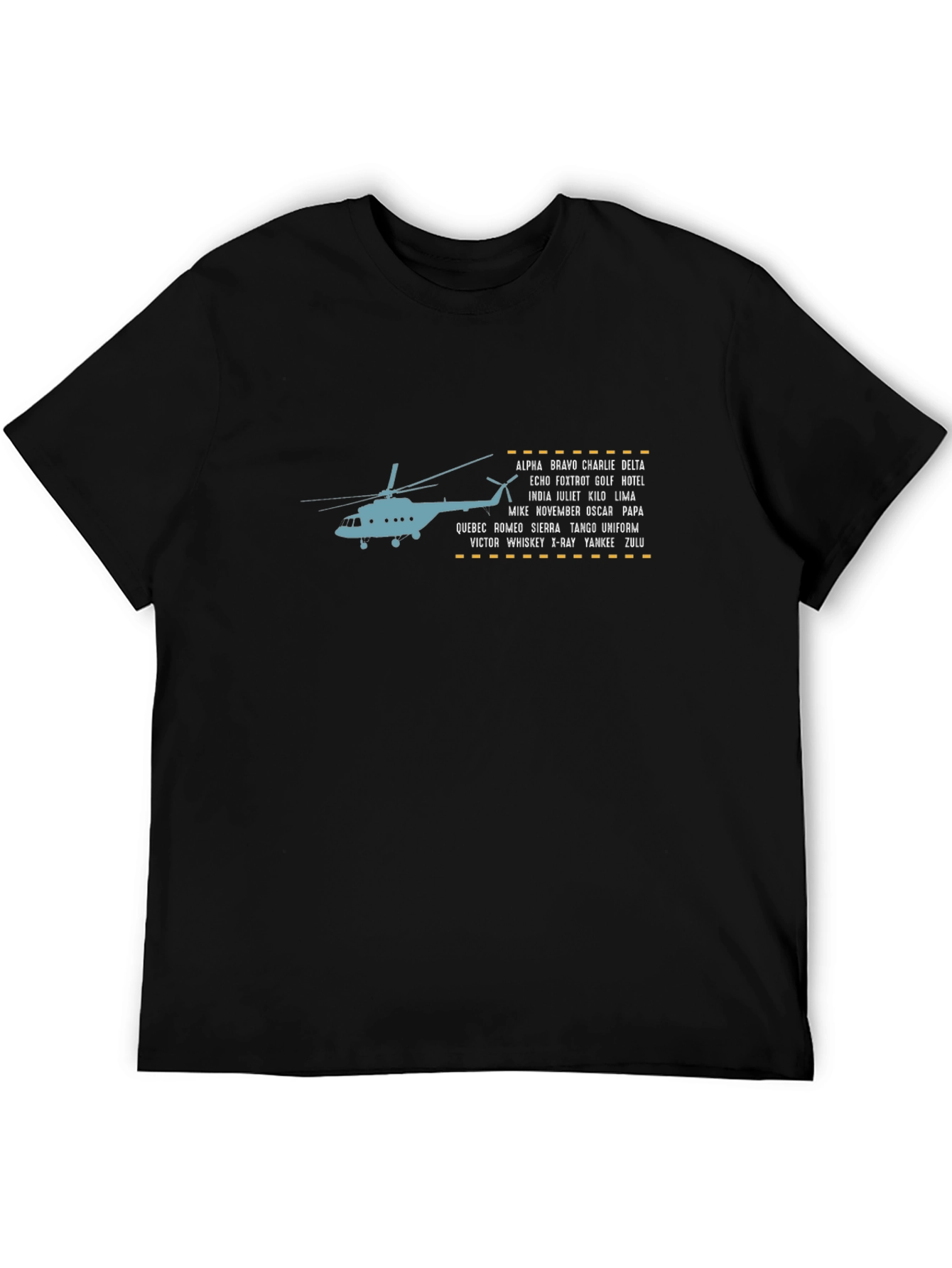 Aviation Alphabet Helicopter Graphic Tee