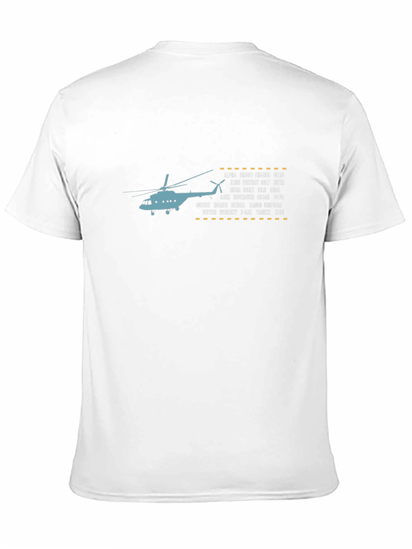 Aviation Alphabet Helicopter Graphic Tee