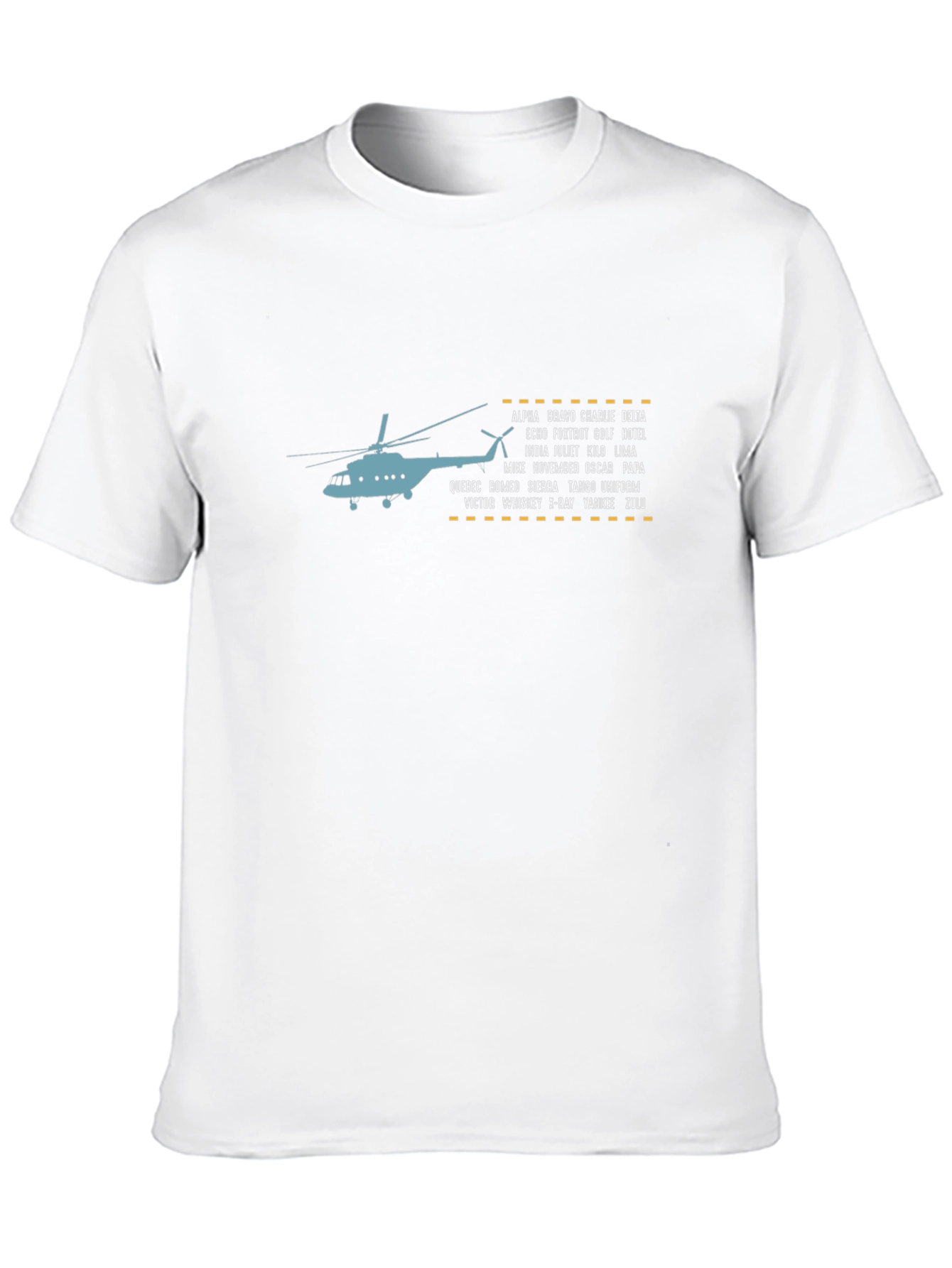 Aviation Alphabet Helicopter Graphic Tee