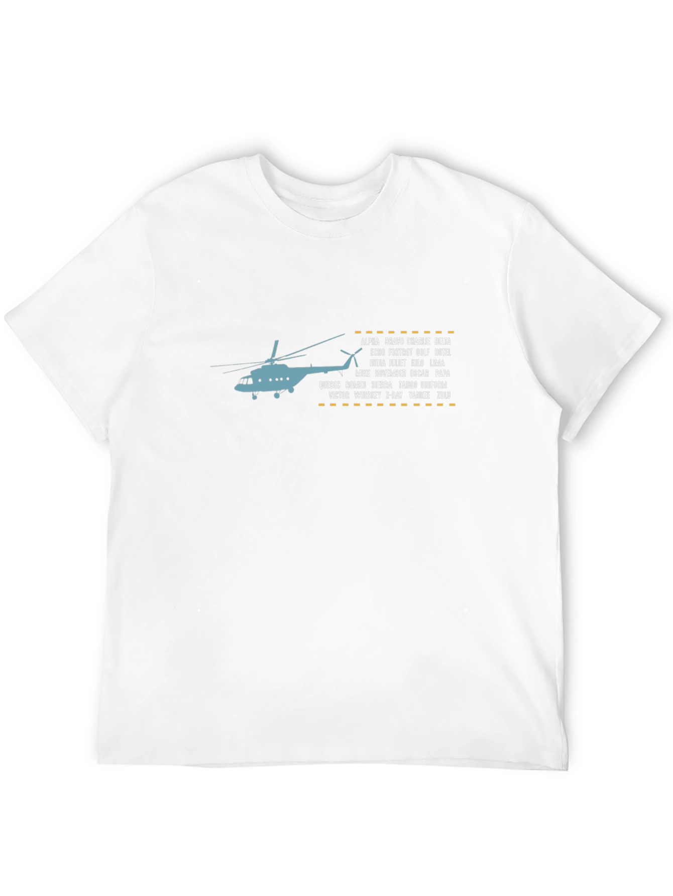 Aviation Alphabet Helicopter Graphic Tee
