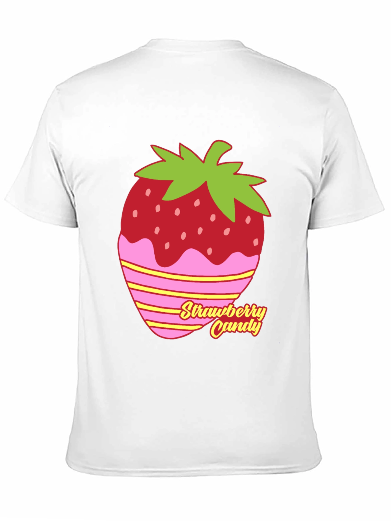 Strawberry Candy Graphic Tee - Black Cotton Blend