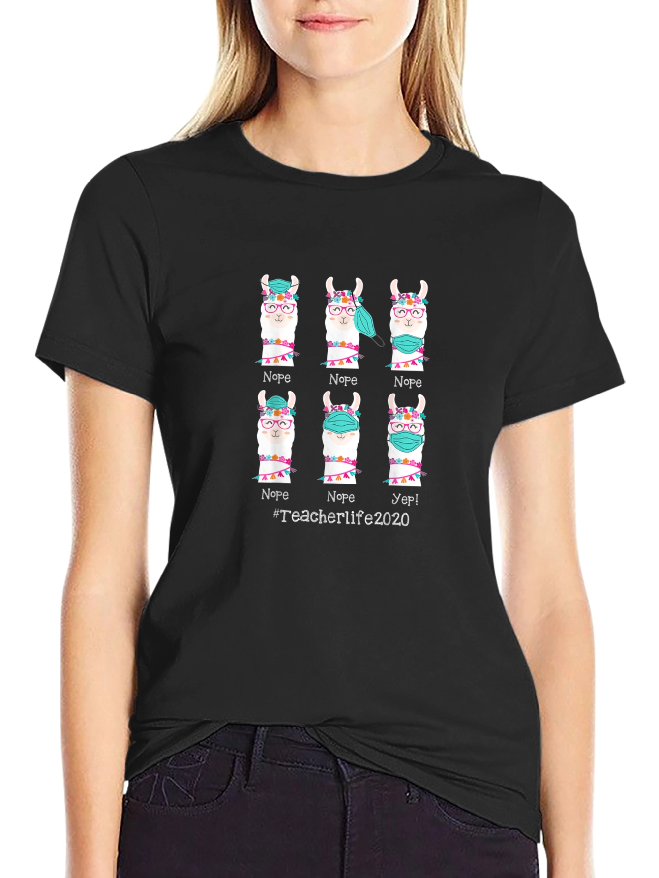 Teacher Life 2020 Llama T-Shirt