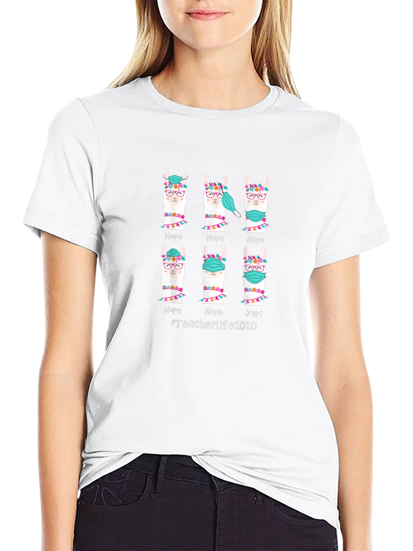 Teacher Life 2020 Llama T-Shirt