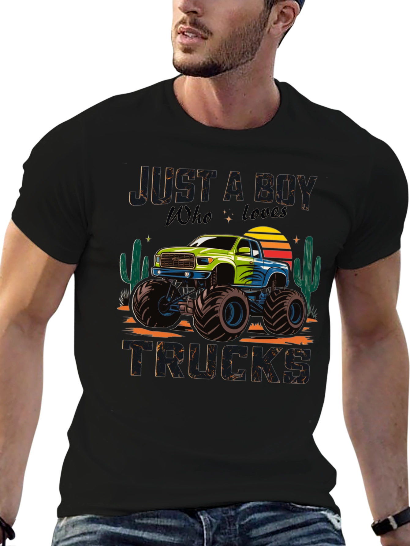 Just a Guy Who Loves Trucks T-Shirt