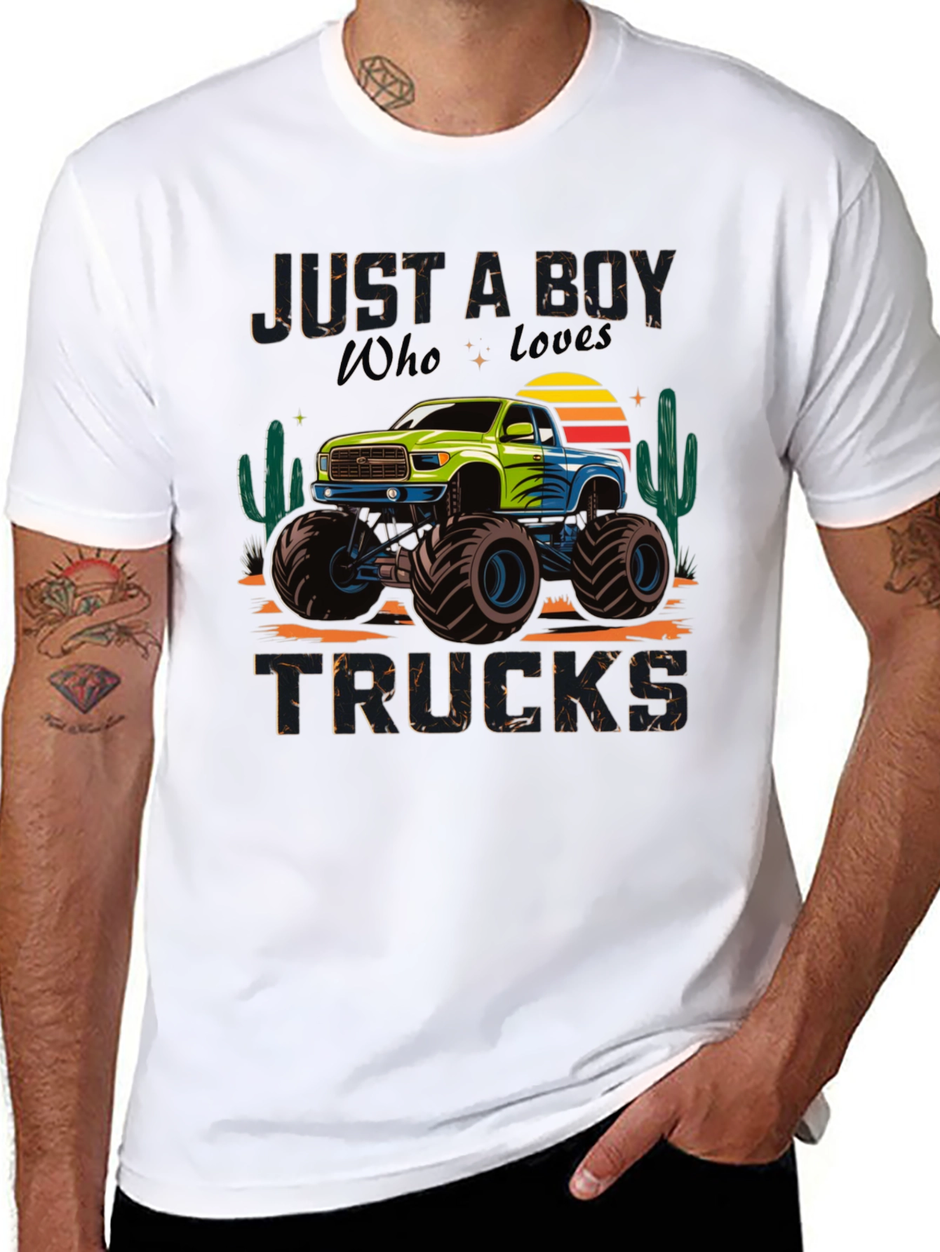 Just a Guy Who Loves Trucks T-Shirt