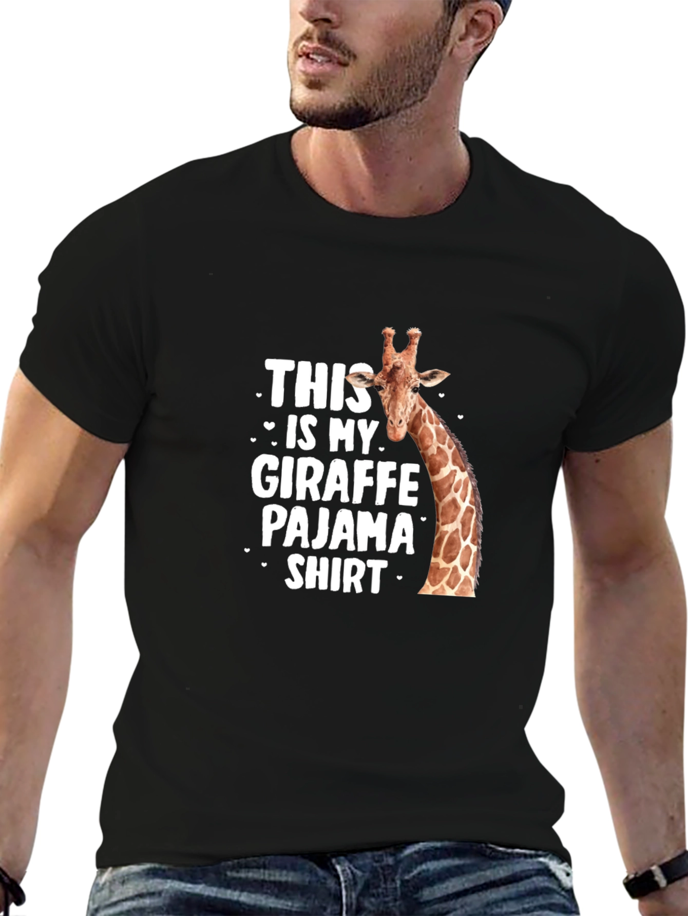 Giraffe Pajama Shirt - Mens Funny Animal Tee