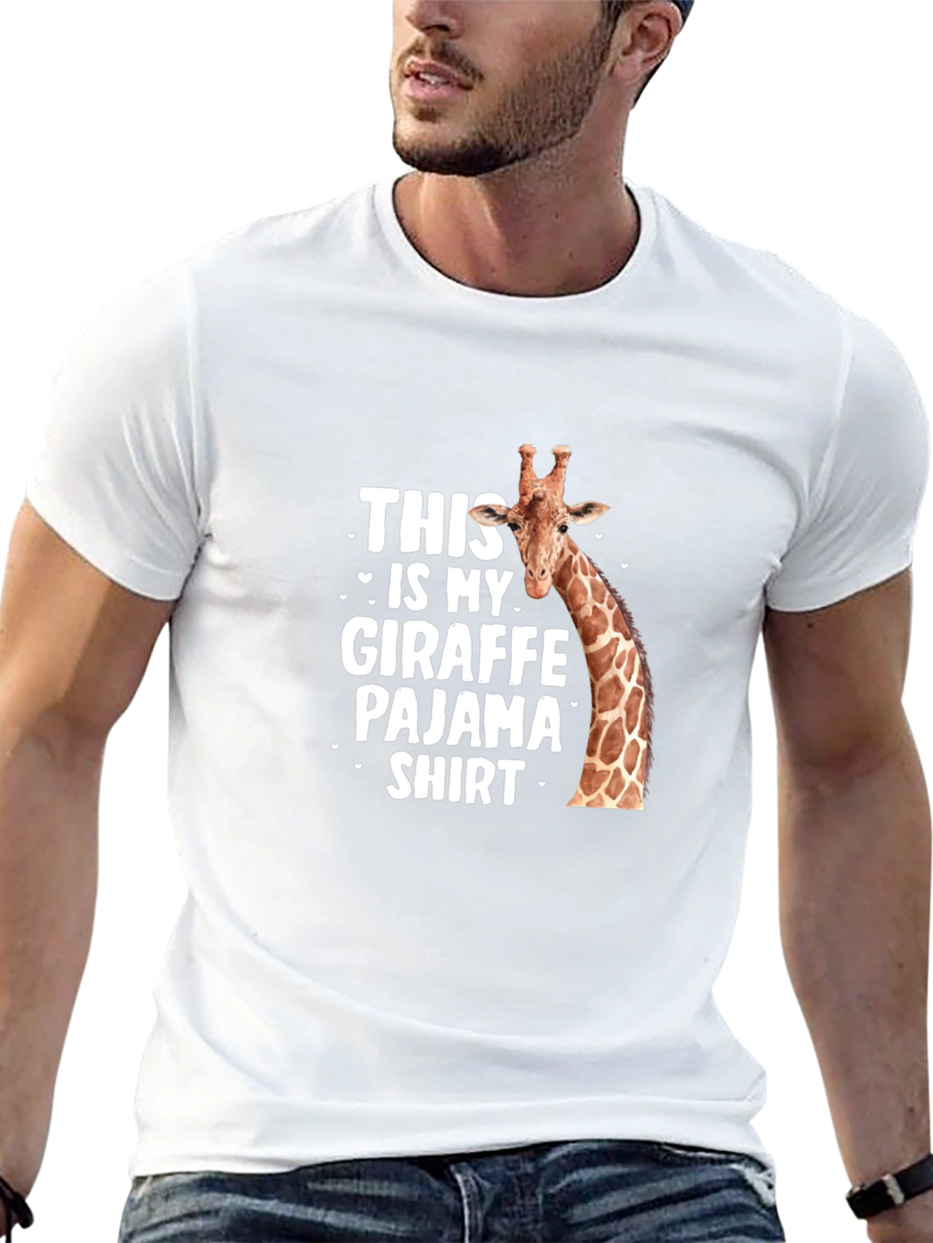 Giraffe Pajama Shirt - Mens Funny Animal Tee
