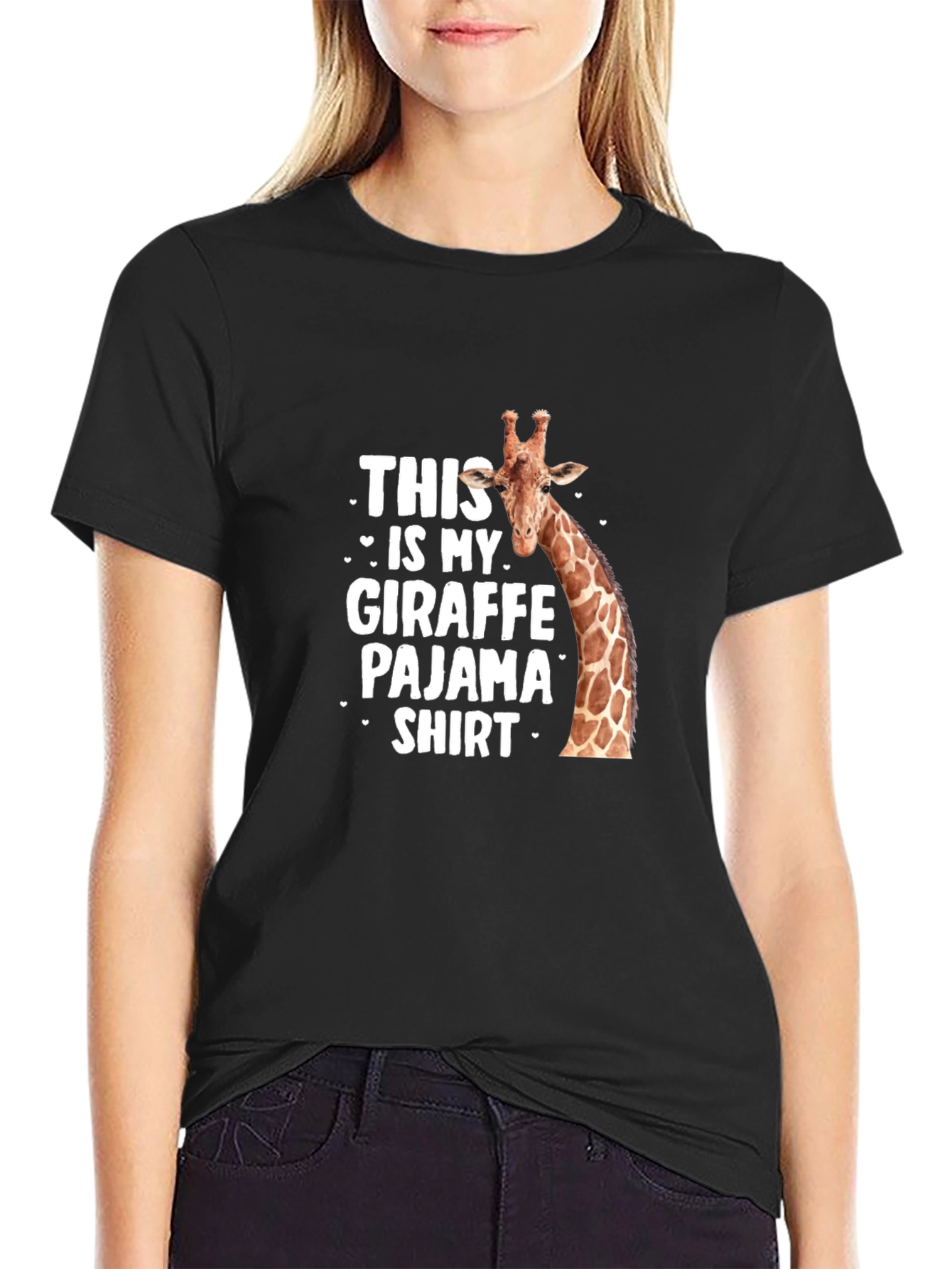 Giraffe Pajama Shirt - Mens Funny Animal Tee