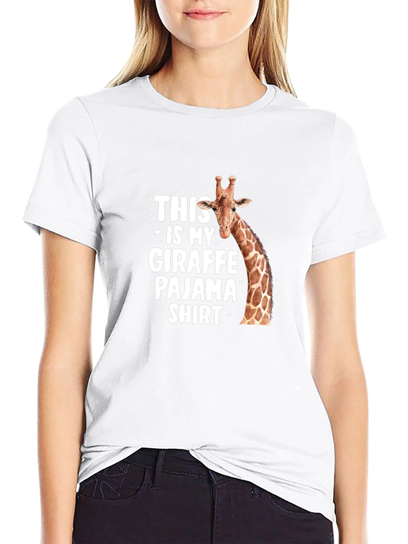 Giraffe Pajama Shirt - Mens Funny Animal Tee