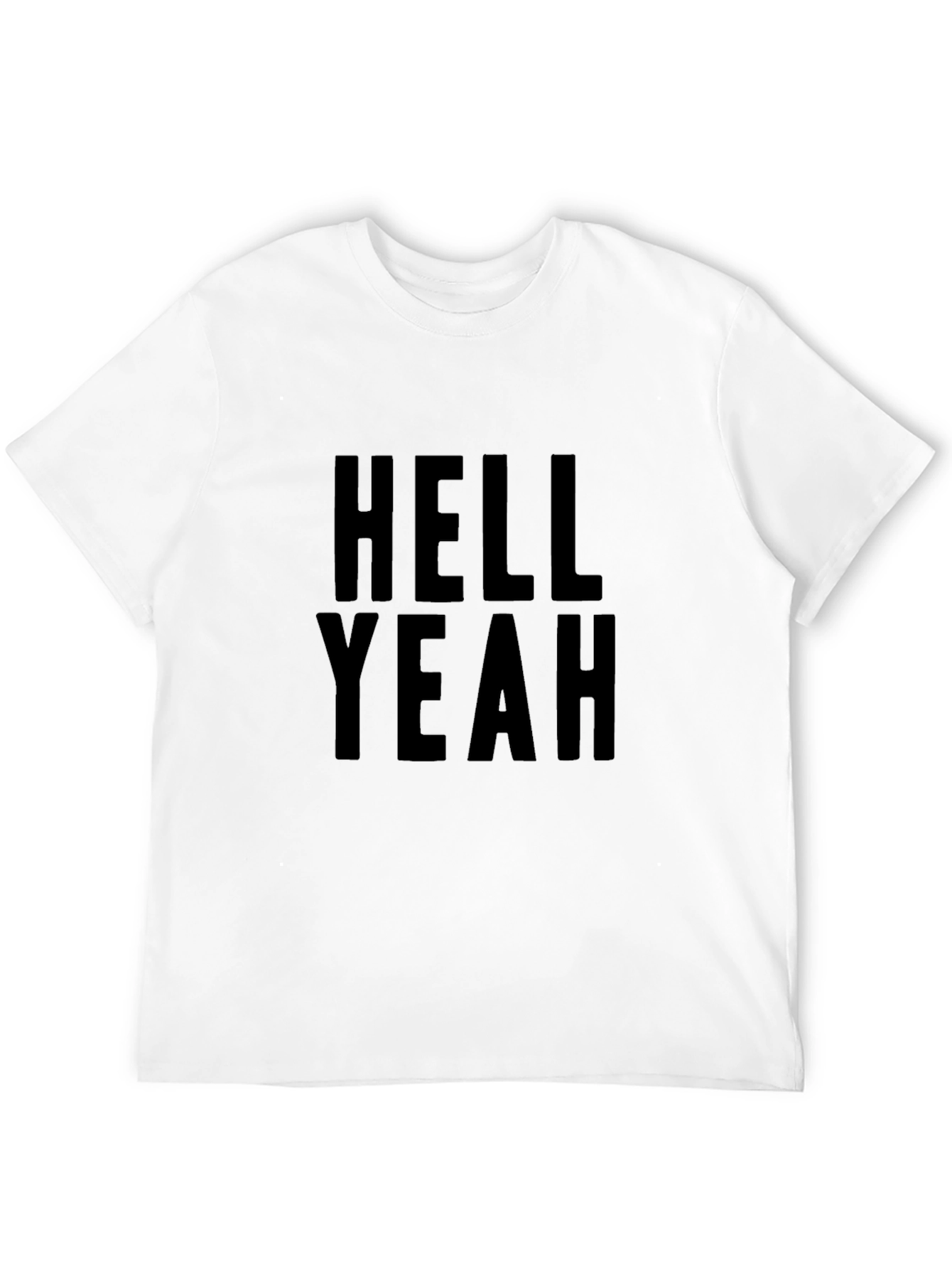 Hell Yeah! Graphic Print T-Shirt - Black
