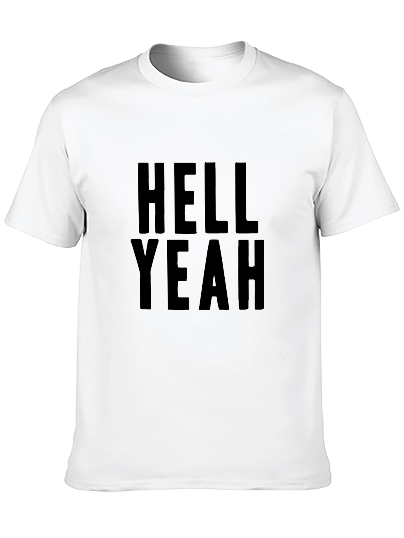 Hell Yeah! Graphic Print T-Shirt - Black
