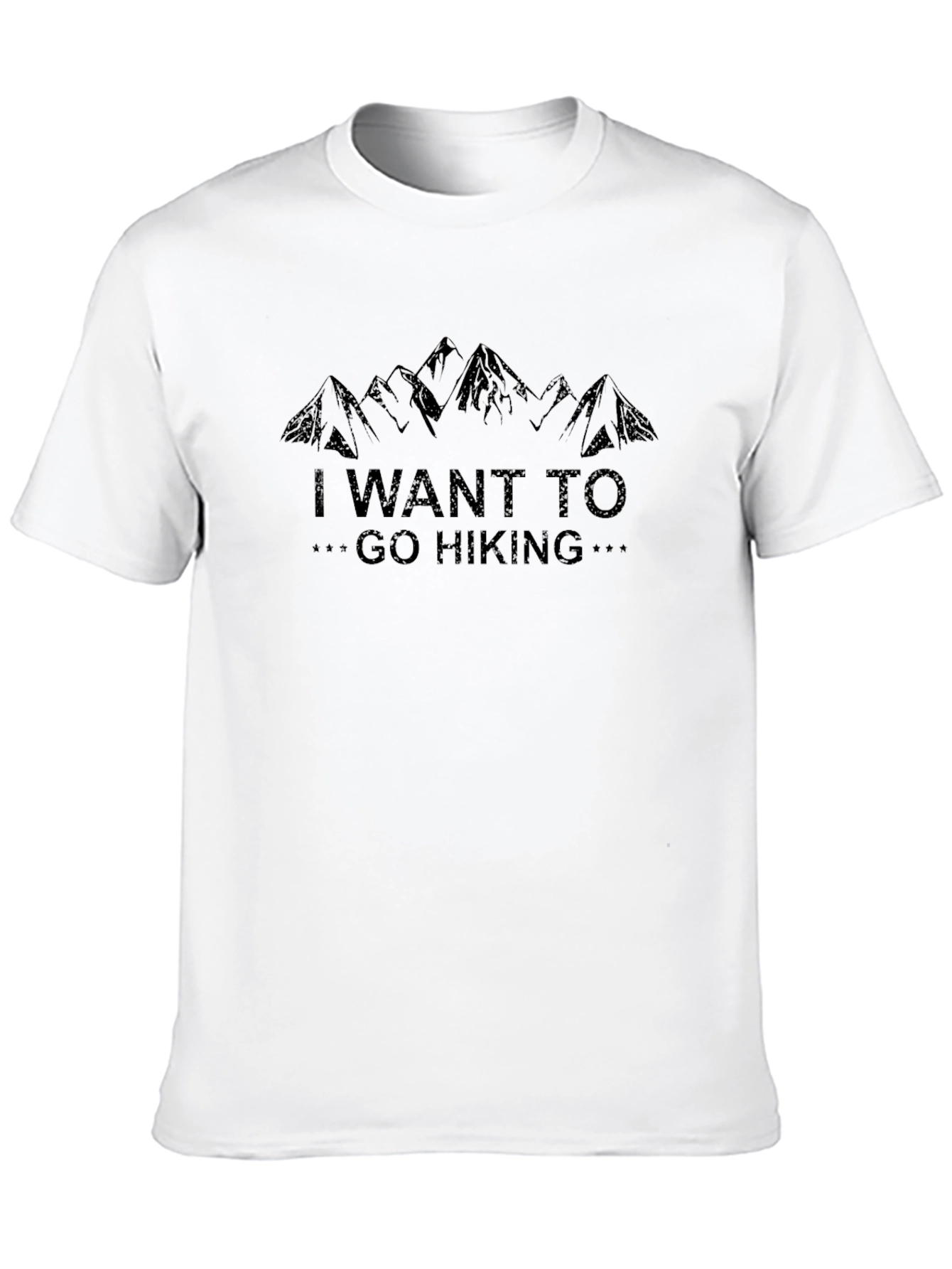 I Want to Go Hiking Black T-Shirt