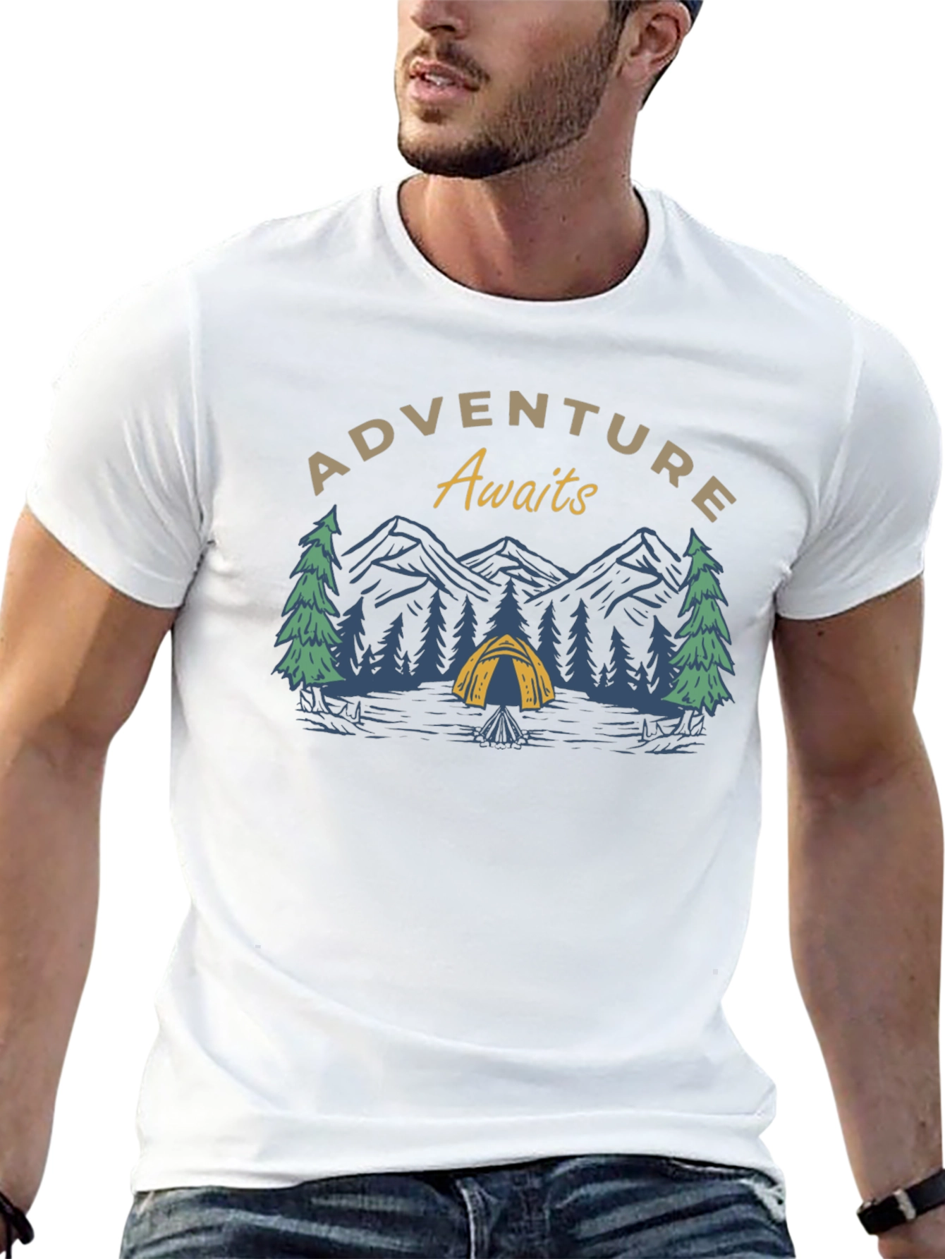 Adventure Awaits Graphic Tee - Camping Shirt