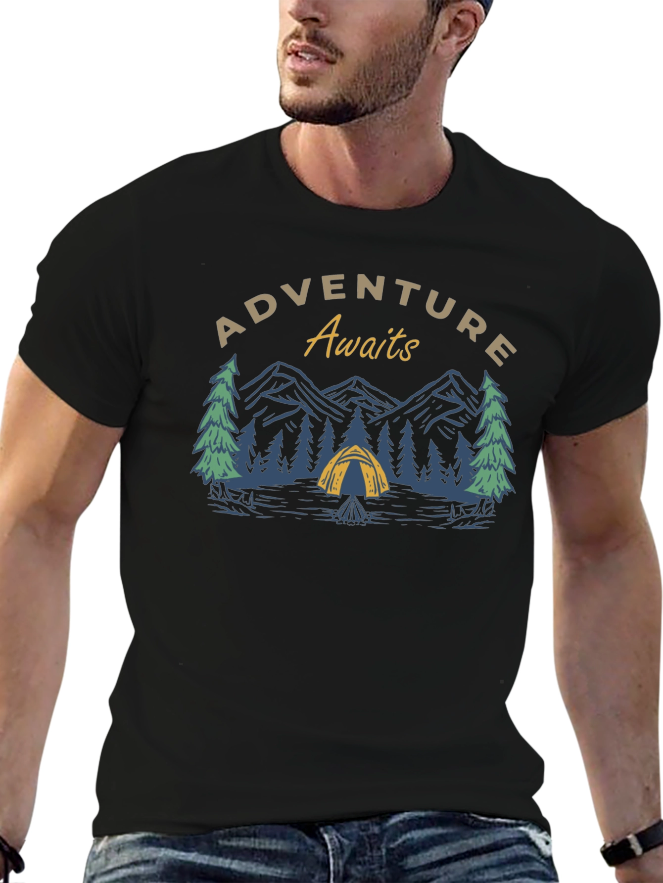 Adventure Awaits Graphic Tee - Camping Shirt