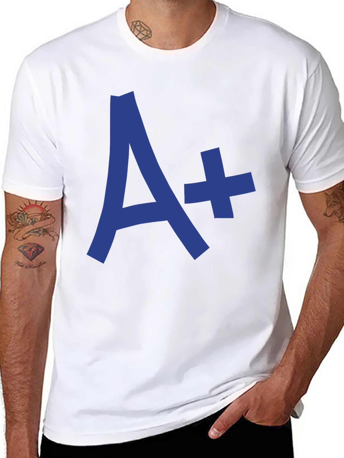 A+ Black Graphic Tee