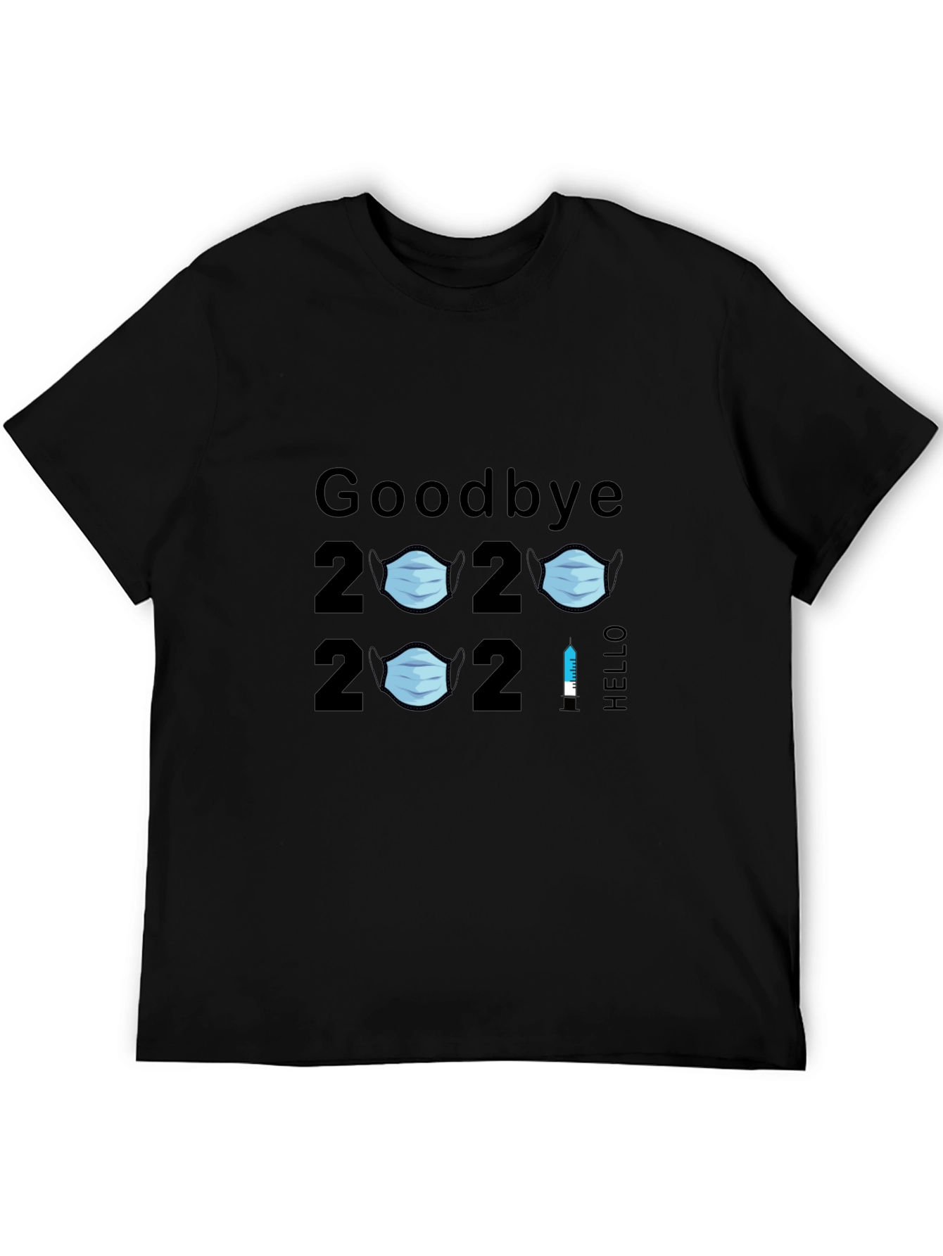 Goodbye 2020 Hello 2021 T-Shirt Funny Mask Vaccine Tee