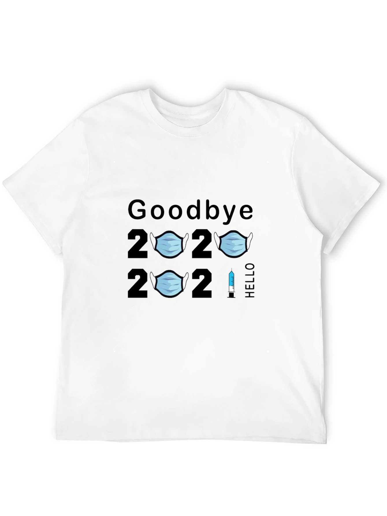 Goodbye 2020 Hello 2021 T-Shirt Funny Mask Vaccine Tee