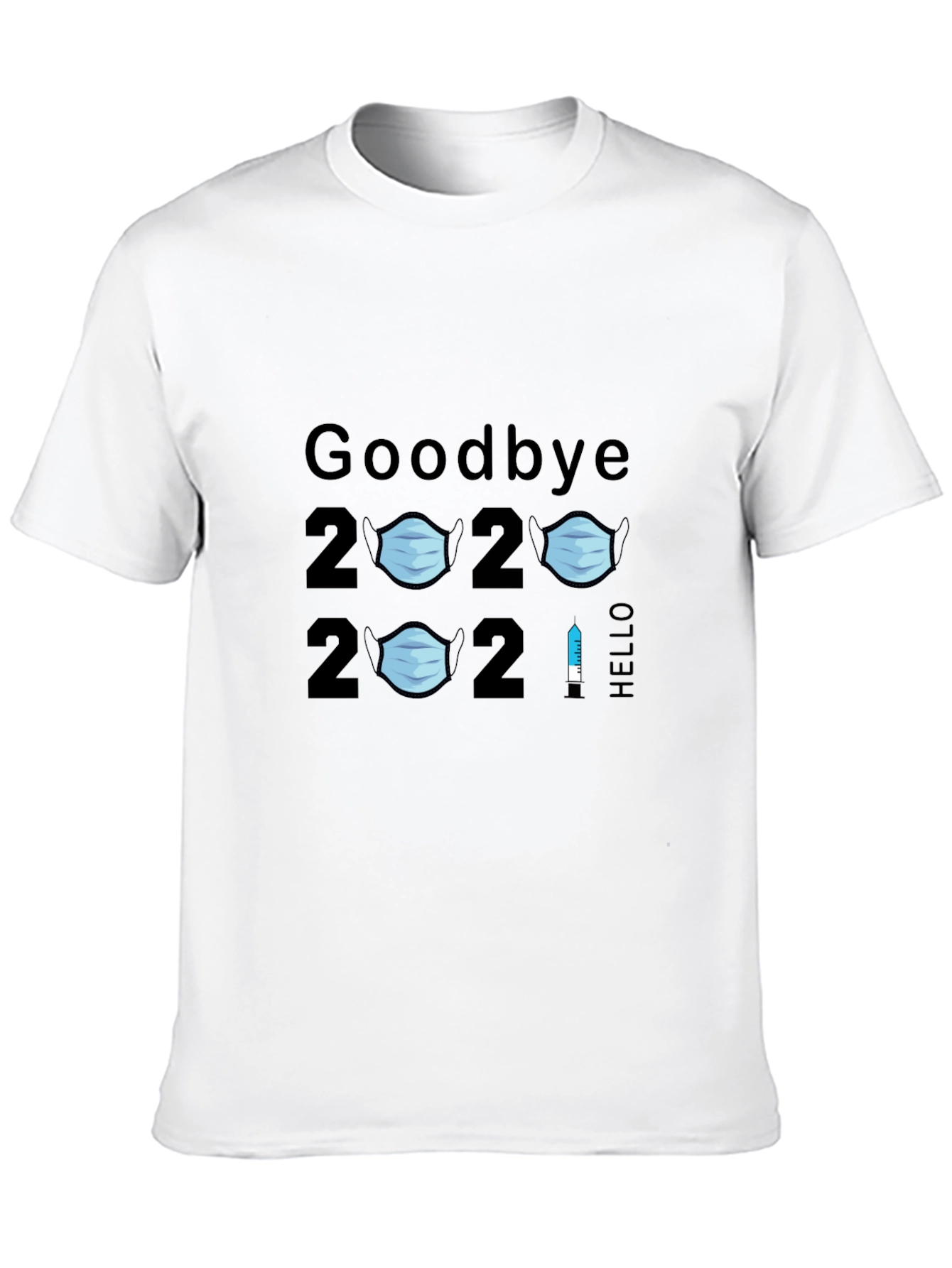 Goodbye 2020 Hello 2021 T-Shirt Funny Mask Vaccine Tee