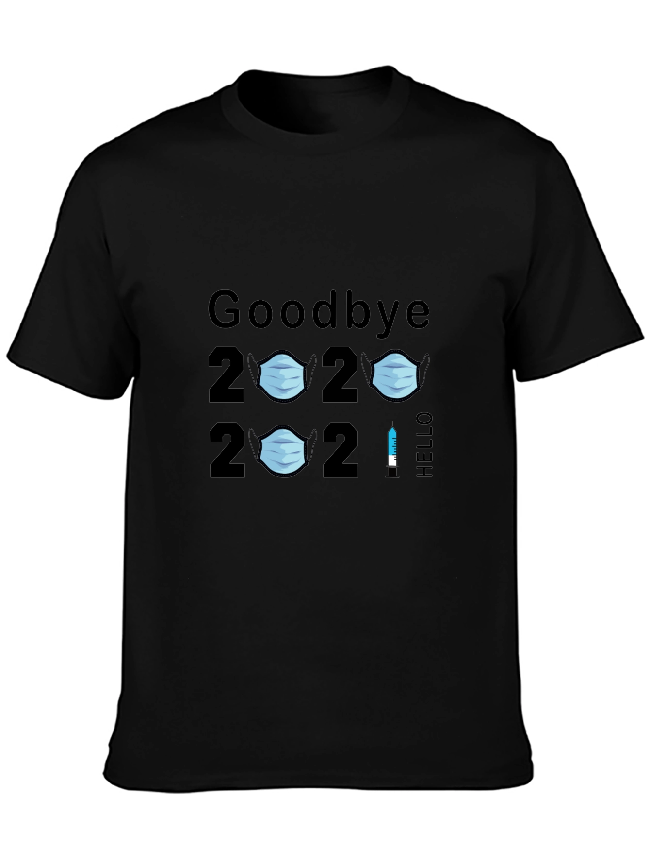 Goodbye 2020 Hello 2021 T-Shirt Funny Mask Vaccine Tee