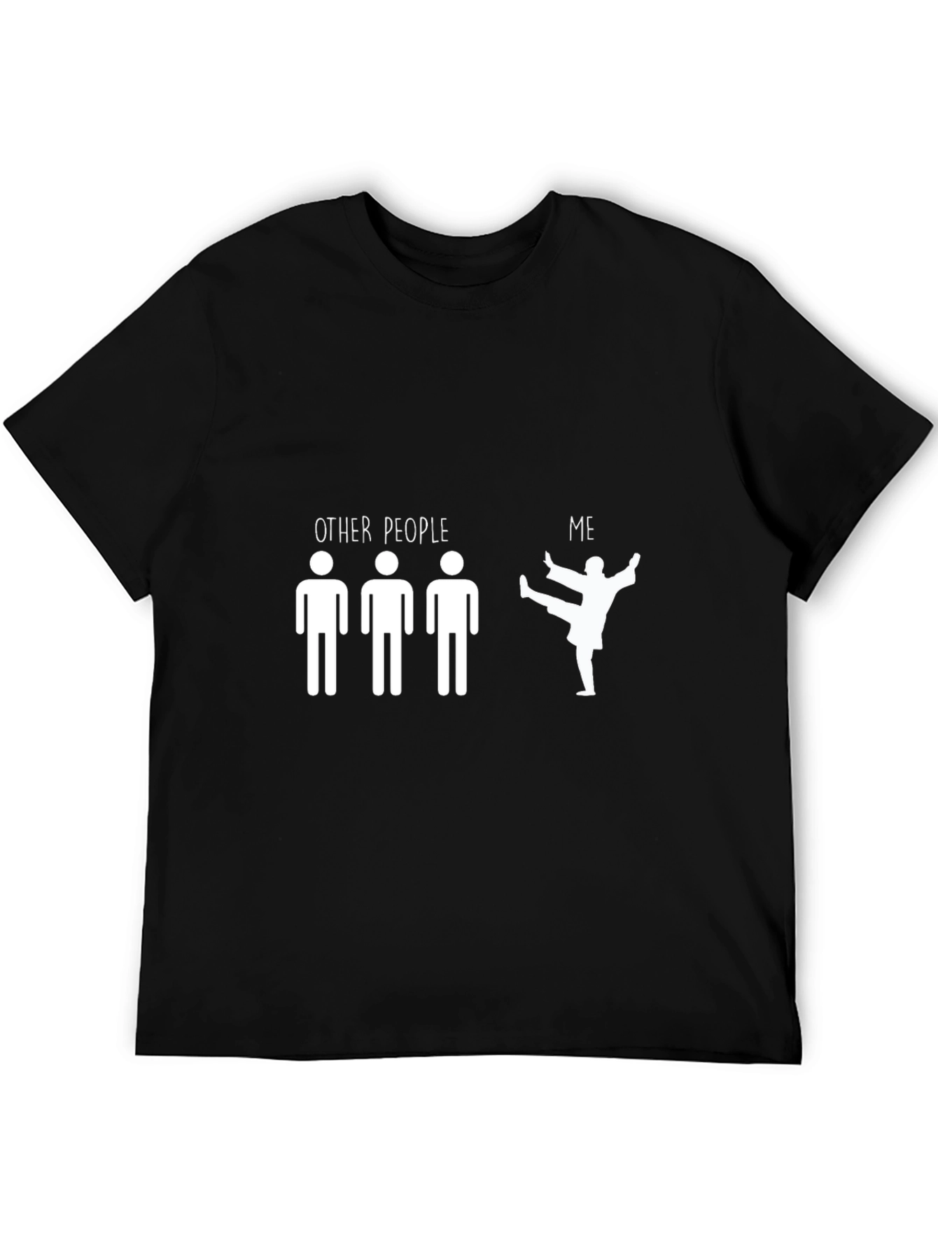 Humorous Martial Arts Graphic T-Shirt - Black